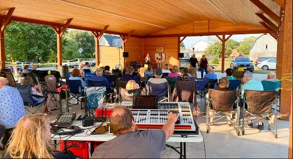 Crowd enjoying music at the Pavilion